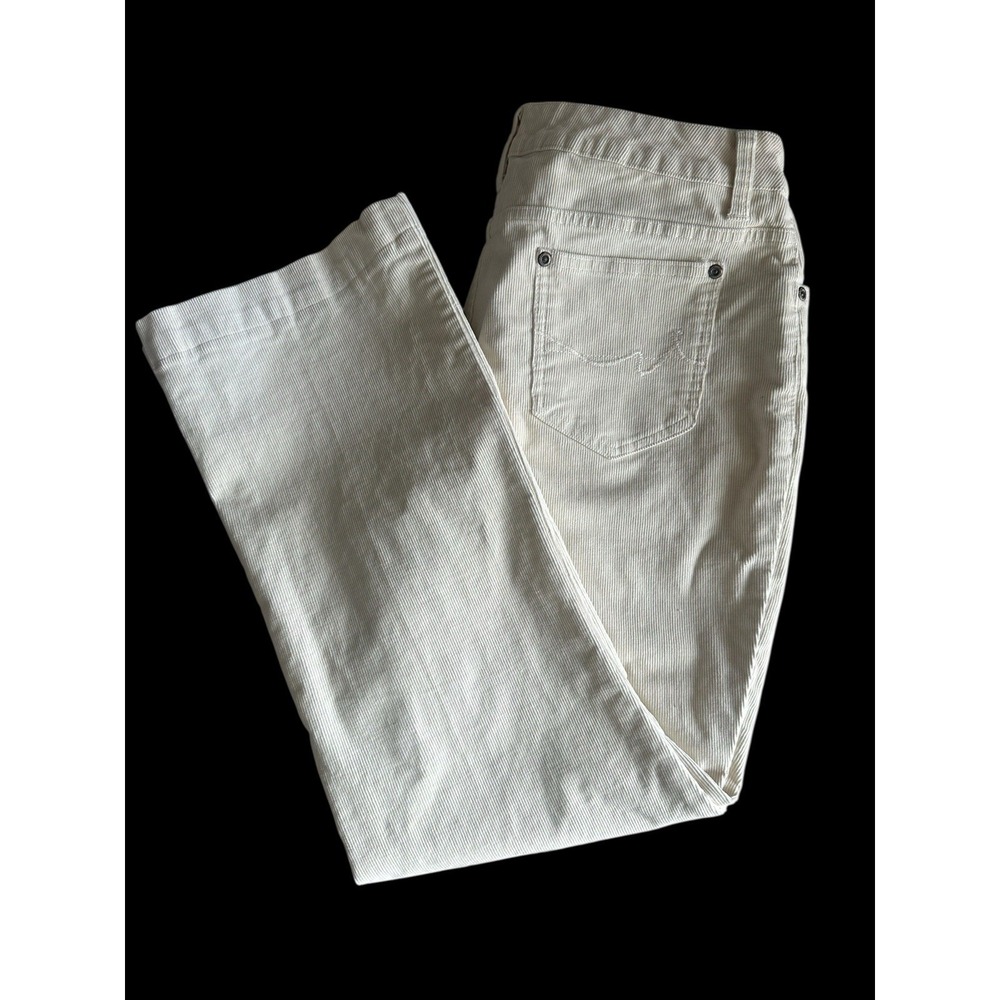 St. John's Bay Bootcut Leg‎ Corduroy Jeans Size 10 Pants Ivory Secretly Slender